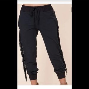 Kittenish Fringe Joggers